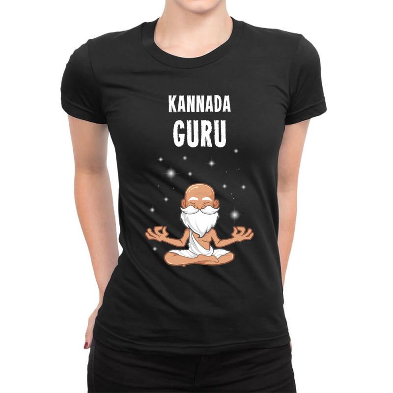 Kannada Guru Ladies Fitted T-Shirt by QUANVY | Artistshot