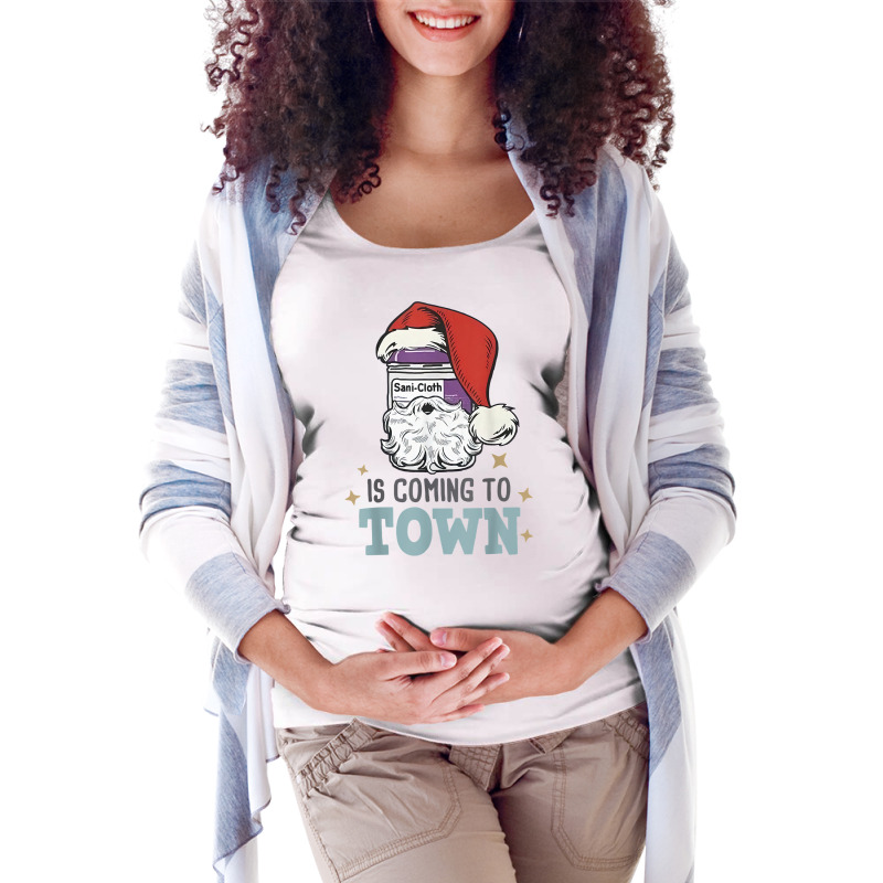 Medical Assistant Xmas Christmas Nurse Aide Rn Aid Tech T Shirt Maternity Scoop Neck T-shirt by javauxswar | Artistshot