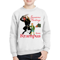 Seasons Beatings Christmas Krampus T Shirt Youth Sweatshirt | Artistshot