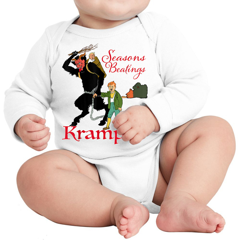 Seasons Beatings Christmas Krampus T Shirt Long Sleeve Baby Bodysuit by gehnhe | Artistshot