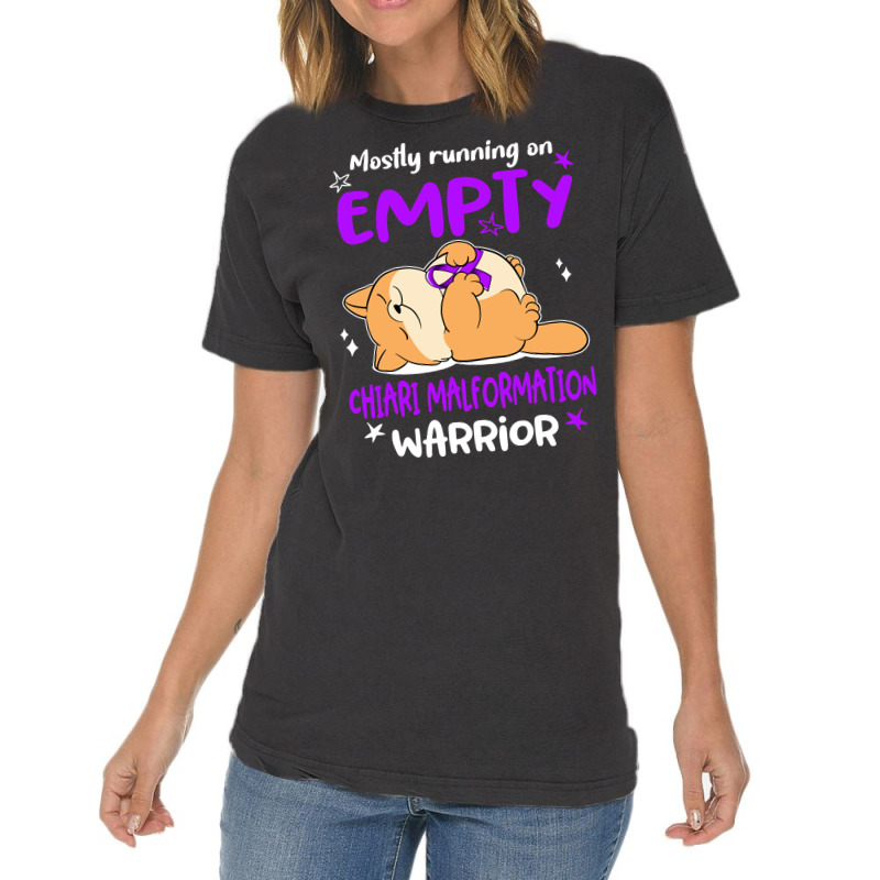 Mostly Running On Empty Chiari Malformation Warrior Vintage T-shirt | Artistshot