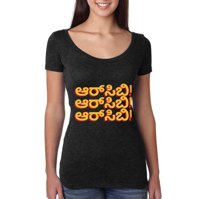 Rcb Kannada Women's Triblend Scoop T-shirt by QUANVY | Artistshot