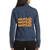 Rcb Kannada Ladies Denim Jacket | Artistshot