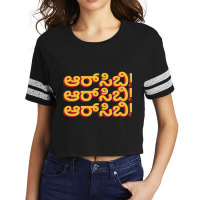 Rcb Kannada Scorecard Crop Tee | Artistshot