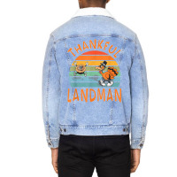 Landman Job Funny Thanksgiving T Shirt Unisex Sherpa-lined Denim Jacket | Artistshot