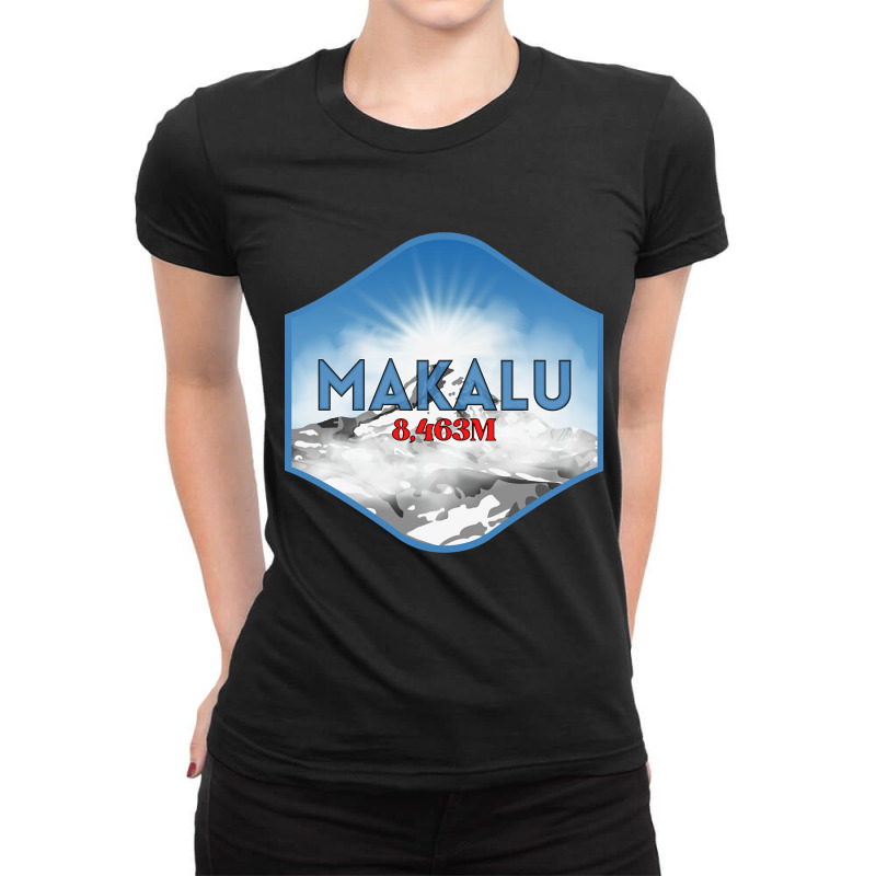 Makalu Mountain Souvenir Ladies Fitted T-Shirt by Jerhogen528 | Artistshot