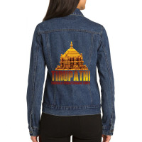 Tirupathi Tirumala Temple Ladies Denim Jacket | Artistshot