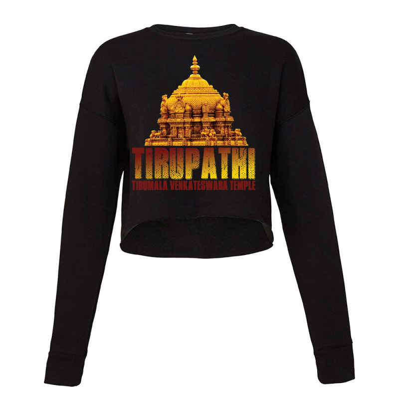 Tirupathi Tirumala Temple Cropped Sweater by QUANVY | Artistshot