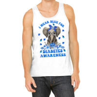 I Wear Blue For Diabetes Awareness Elephant Warrior Women T Shirt Tank Top | Artistshot