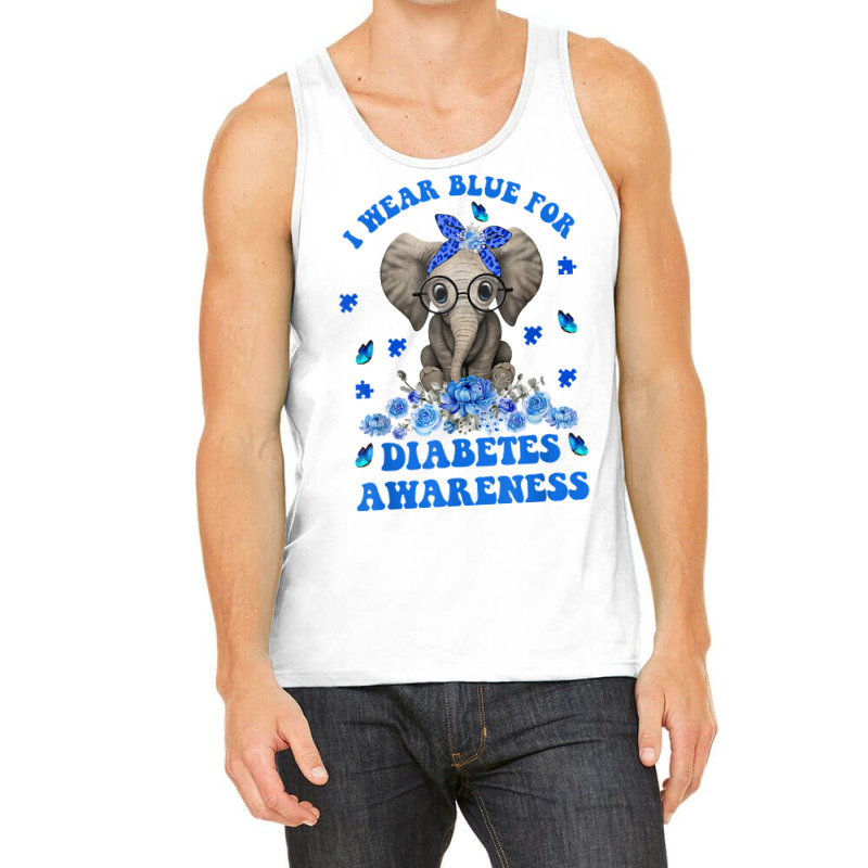 I Wear Blue For Diabetes Awareness Elephant Warrior Women T Shirt Tank Top | Artistshot