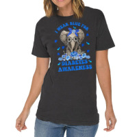 I Wear Blue For Diabetes Awareness Elephant Warrior Women T Shirt Vintage T-shirt | Artistshot