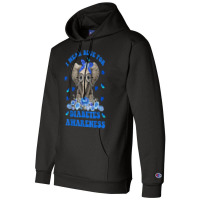 I Wear Blue For Diabetes Awareness Elephant Warrior Women T Shirt Champion Hoodie | Artistshot