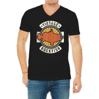 Rockfish Vintage Classic Retro 60s 70s Animal Lover T Shirt V-neck Tee | Artistshot