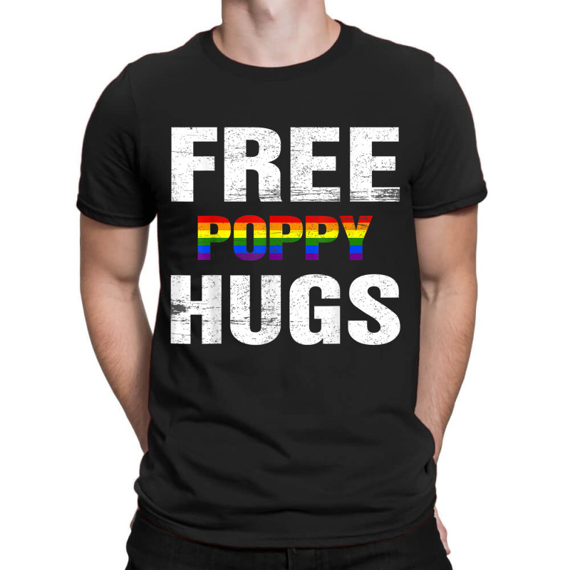 Mens Free Poppy Hugs Shirt Pride Gift Rainbow Flag Matching T-shirt | Artistshot