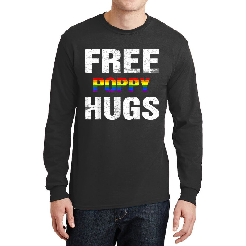 Mens Free Poppy Hugs Shirt Pride Gift Rainbow Flag Matching Long Sleeve Shirts | Artistshot