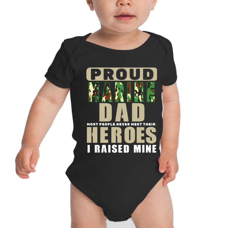 Proud Marine Dad Baby Bodysuit by Azura Store | Artistshot