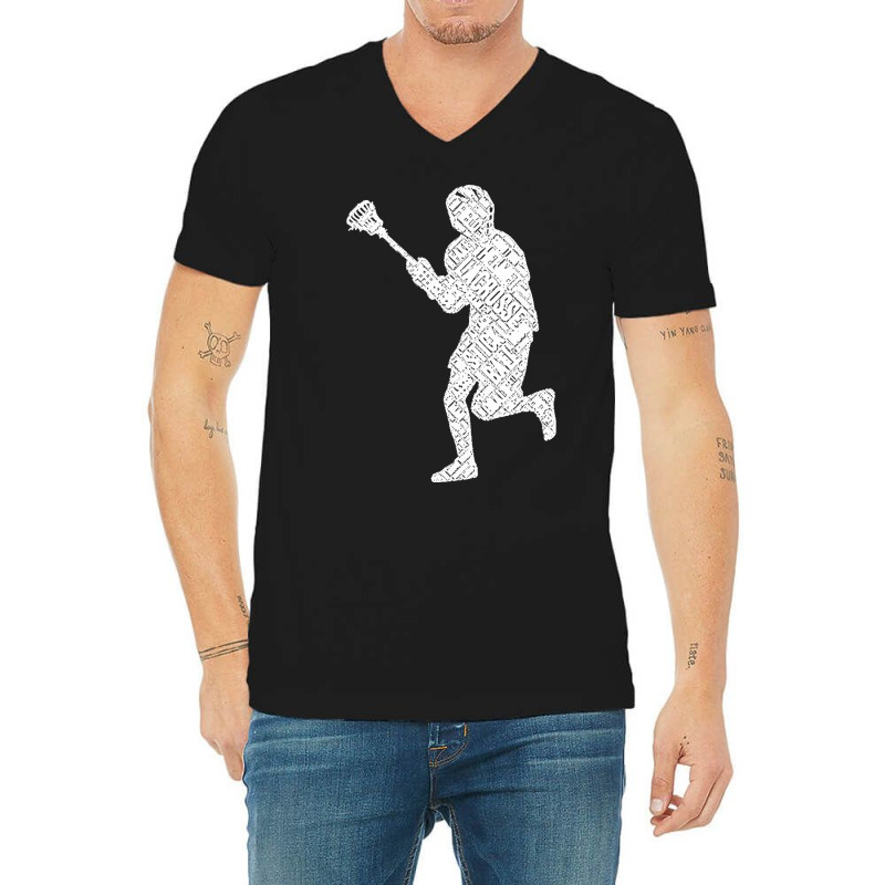 Funny Lacrosse Lover Gift T  Shirt Funny Graphic Lacrosse Ball Stick S V-Neck Tee by aboehm | Artistshot