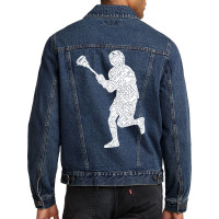 Funny Lacrosse Lover Gift T  Shirt Funny Graphic Lacrosse Ball Stick S Men Denim Jacket | Artistshot