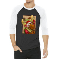 Merry-christmoose 3/4 Sleeve Shirt | Artistshot