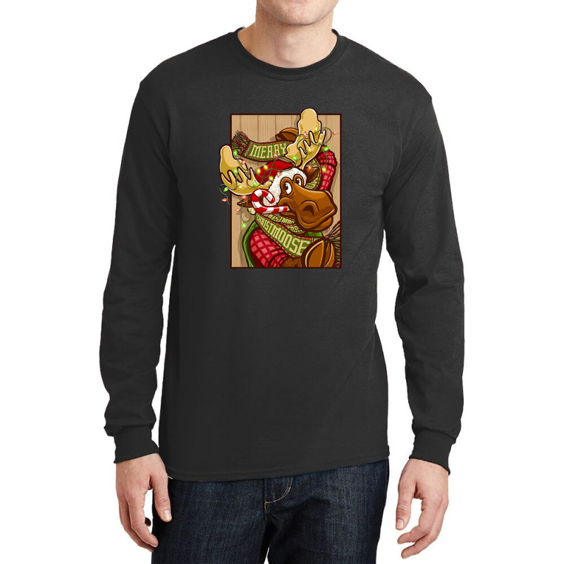 Merry-christmoose Long Sleeve Shirts | Artistshot