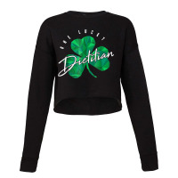 St Patricks Day Shirt One Lucky Dietitian Shamrock Low Poly Cropped Sweater | Artistshot