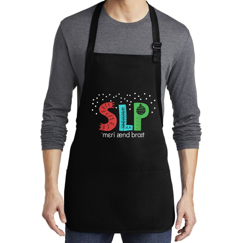 Funny Phonetic Transcription Christmas Slp Speech Therapist T Shirt Medium-length Apron | Artistshot