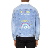 Pregnancy Announcement Rainbow Baby Arriving In November Unisex Sherpa-lined Denim Jacket | Artistshot