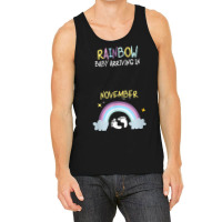 Pregnancy Announcement Rainbow Baby Arriving In November Tank Top | Artistshot