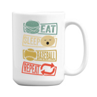 Eat Sleep Baseball Repeat-fzlac 15 Oz Coffee Mug | Artistshot