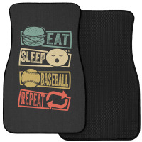 Eat Sleep Baseball Repeat-fzlac Front Car Mat | Artistshot