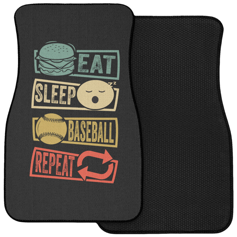 Eat Sleep Baseball Repeat-fzlac Front Car Mat | Artistshot