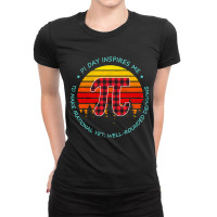 Pi Digits Buffalo Red Plaid Vintage Math Teacher Happy Pi Day Ladies Fitted T-shirt | Artistshot