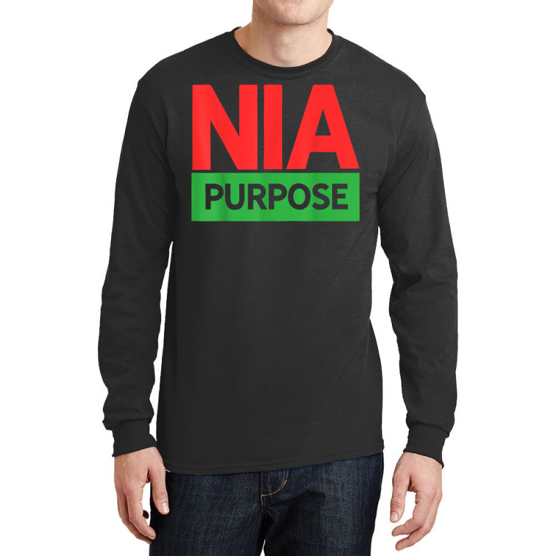 Nia Kwanzaa Purpose Principle Men Women Kids Boys & Girls T Shirt Long Sleeve Shirts by keishawnredner | Artistshot