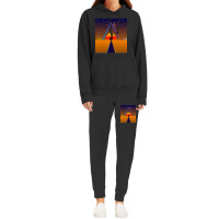 Retro Sunset, Triangle And Moon, Retro Landscape Hoodie & Jogger Set | Artistshot