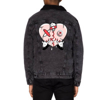 6 Low Gs Atmosphere Heart Dripping Streetwear Shoes Unisex Sherpa-lined Denim Jacket | Artistshot