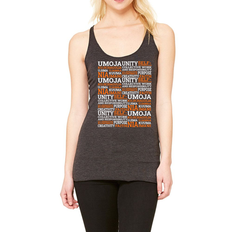 Seven Principles Of Kwanzaa Dec 26   Jan 1 Sweatshirt Racerback Tank by keishawnredner | Artistshot