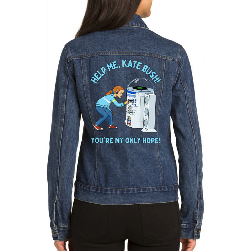 Help Me, Kate Bush Ladies Denim Jacket by Irene West | Artistshot