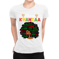 Happy Kwanzaa Decorations African American Seven Principles T Shirt Ladies Fitted T-shirt | Artistshot