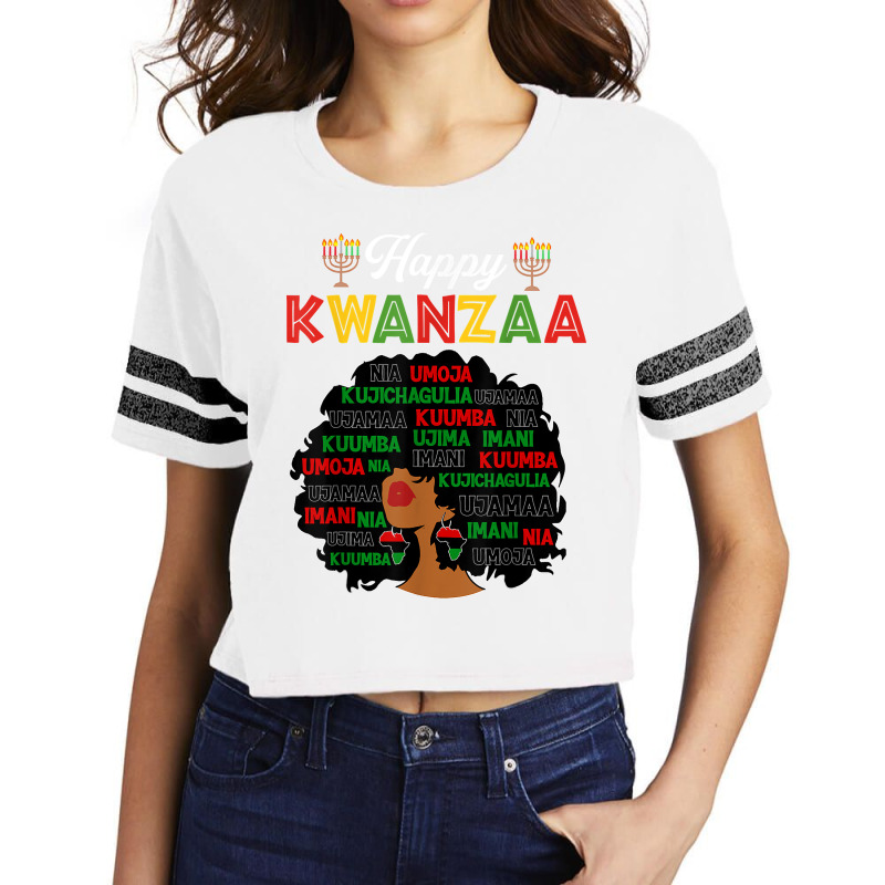 Happy Kwanzaa Decorations African American Seven Principles T Shirt Scorecard Crop Tee by kadejahdomenick | Artistshot