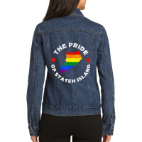 Vintage The Pride Of Staten Island New York  Gay Pride Tee Ladies Denim Jacket | Artistshot