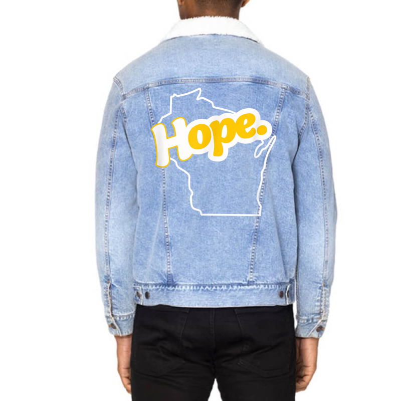 Hope   Wisconsin Design T Shirt Unisex Sherpa-lined Denim Jacket | Artistshot