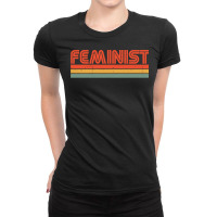 Retro Feminist 70s Style Feminism Pullover Hoodie Ladies Fitted T-shirt | Artistshot