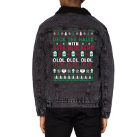 Pharmacist Deck The Halls With Beta Blockers Olol Christmas Sweatshirt Unisex Sherpa-lined Denim Jacket | Artistshot