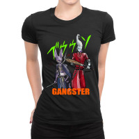 Beerus & Whis In Gangster Styles Ladies Fitted T-shirt | Artistshot