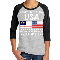 Malaysian Roots Shirt Half American Flag Malaysiaflag Tee T Shirt Youth 3/4 Sleeve | Artistshot