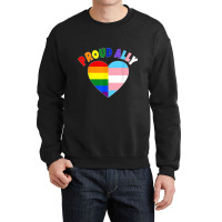 Proud Ally Lgbt Rainbow Heart Tee  Gay Pride Month Crewneck Sweatshirt | Artistshot