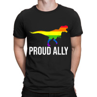 Proud Ally Pride Shirt Gay Lgbt Day Month Dino Rainbow T-shirt | Artistshot