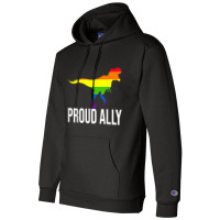 Proud Ally Pride Shirt Gay Lgbt Day Month Dino Rainbow Champion Hoodie | Artistshot