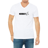 Monday Text V-neck Tee | Artistshot