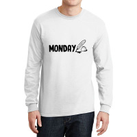 Monday Text Long Sleeve Shirts | Artistshot